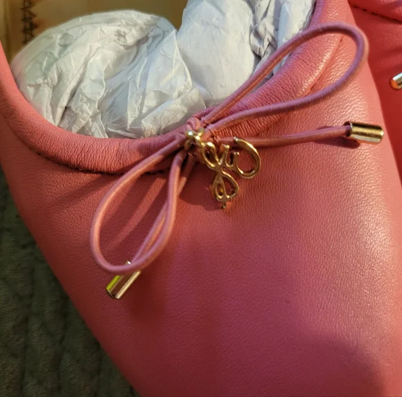 Sam Edelman Pink Ballet Flats With Bow, Size 10 - Picture 7 of 10